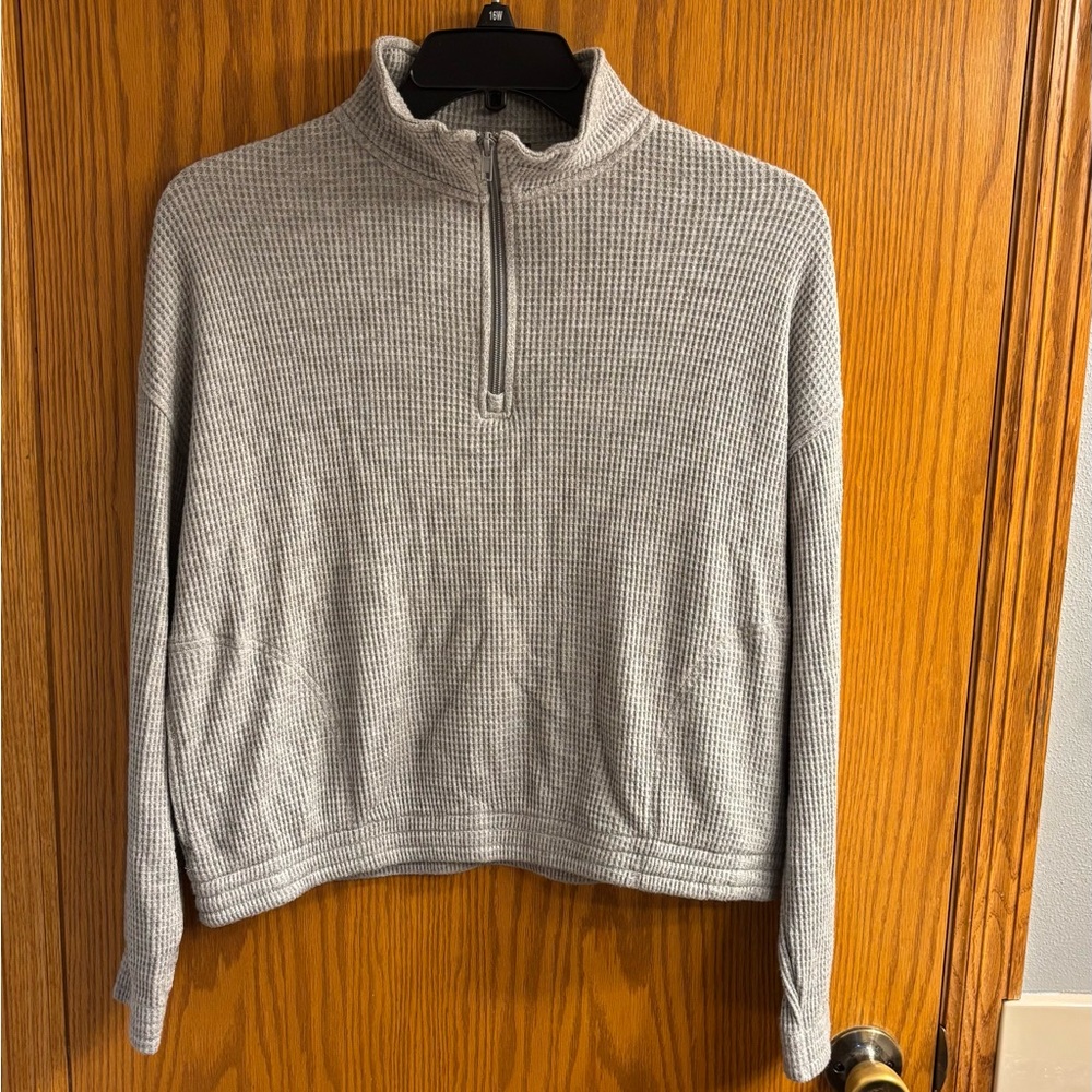 George Light Gray Quarter-Zip Women's Sweater